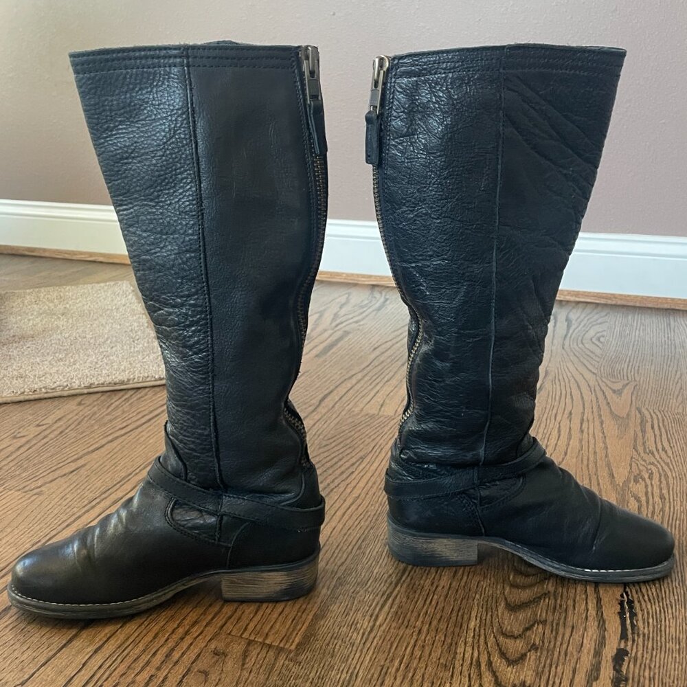 Steve Madden Over-the-Knee Boots Black Leather size 7 - Picture 3 of 9
